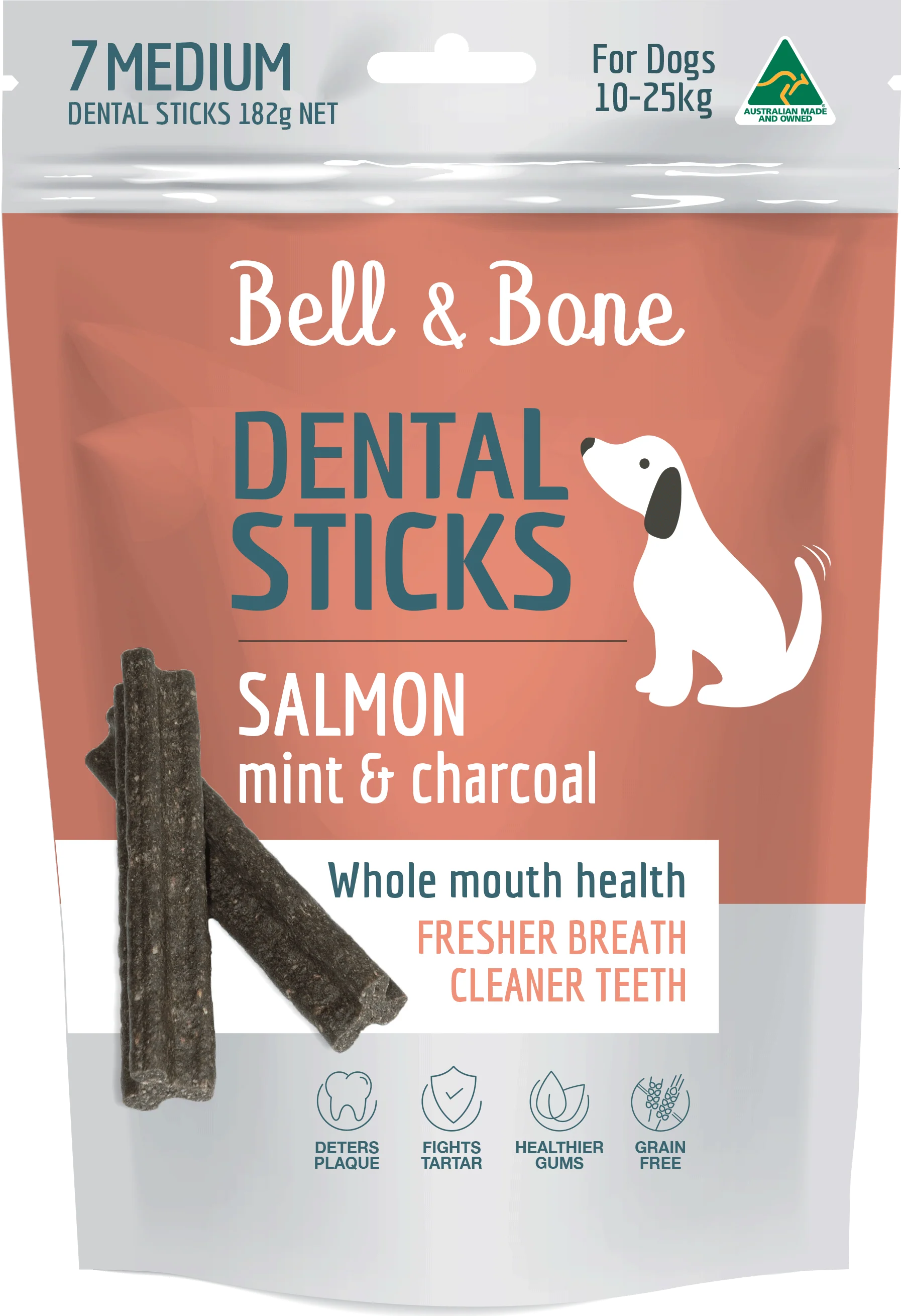 Bell & Bone Dental Sticks - Salmon, Mint and Charcoal