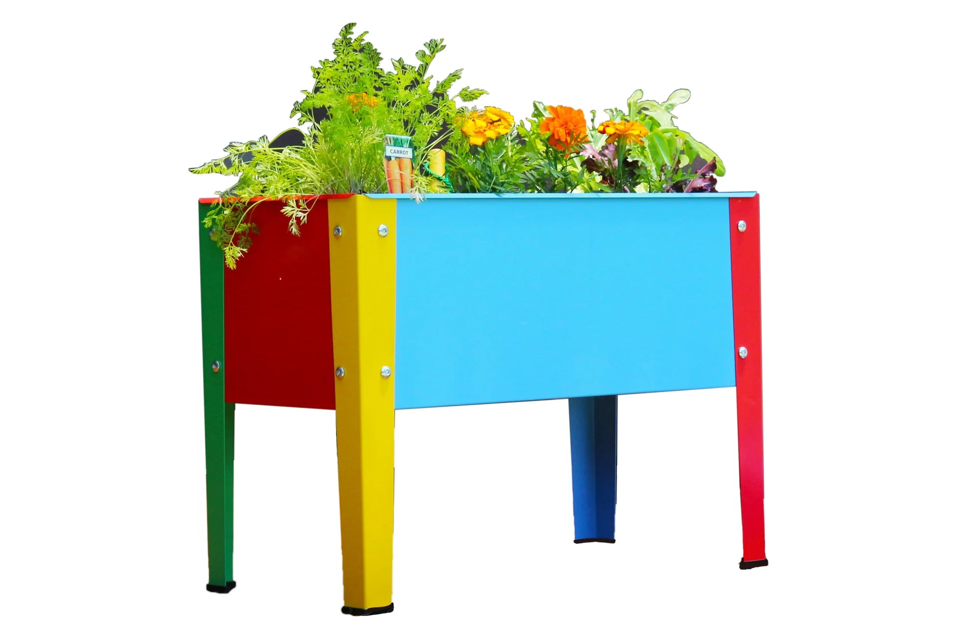 Kids Garden Planter Metal Multicolour 60x31x45cm