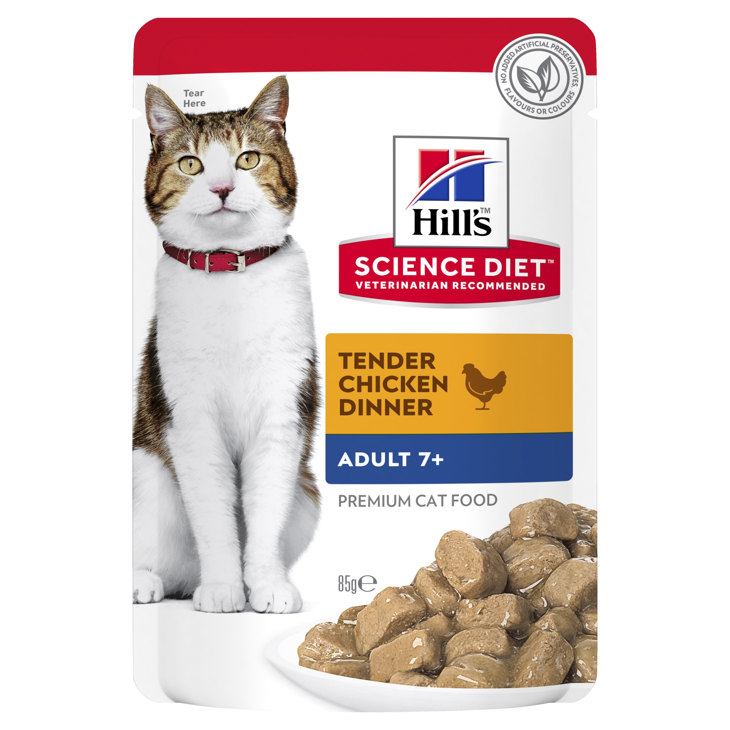Hill’s Science Diet Adult 7+ Cat Food Chicken 85g x 12 Pouches