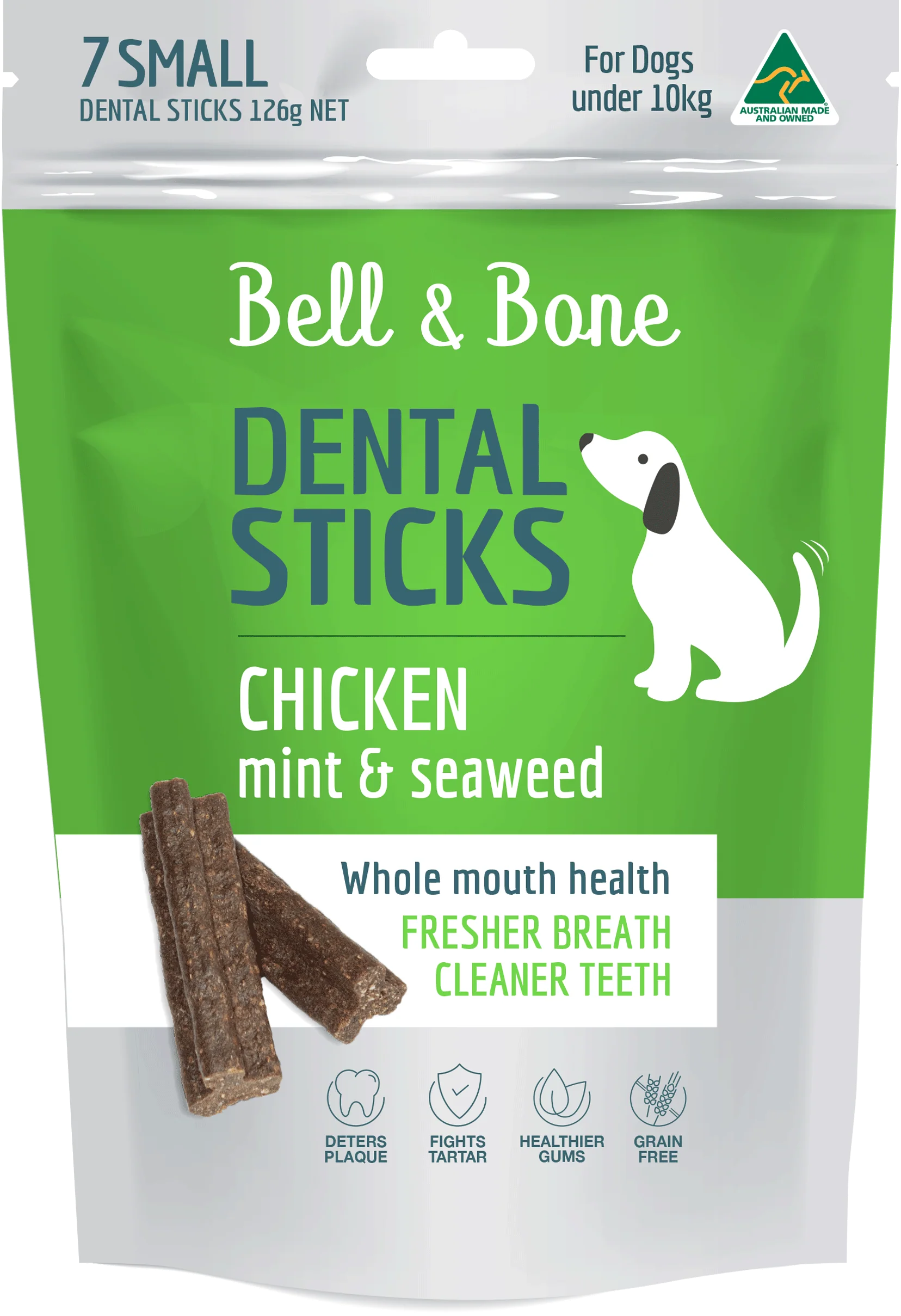 Bell & Bone Dental Sticks - Chicken, Mint and Seaweed