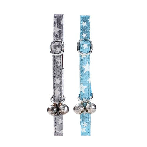 Paws & Claws Metallic Star Breakaway Cat Collar with Bell