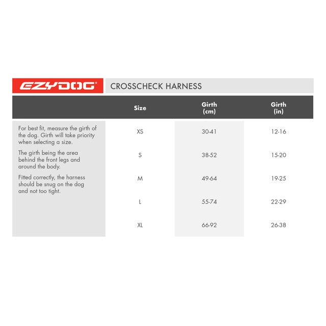 EzyDog Crosscheck Training Dog Harness