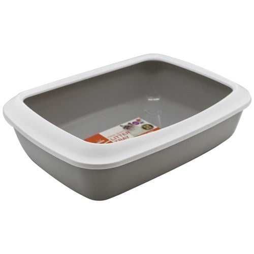 Paws & Claws Cat Litter Tray With Rim 42x31x12cm