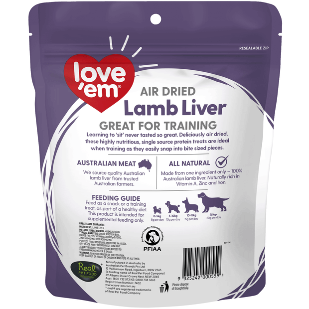 Love Em Air Dried Lamb Liver 200G