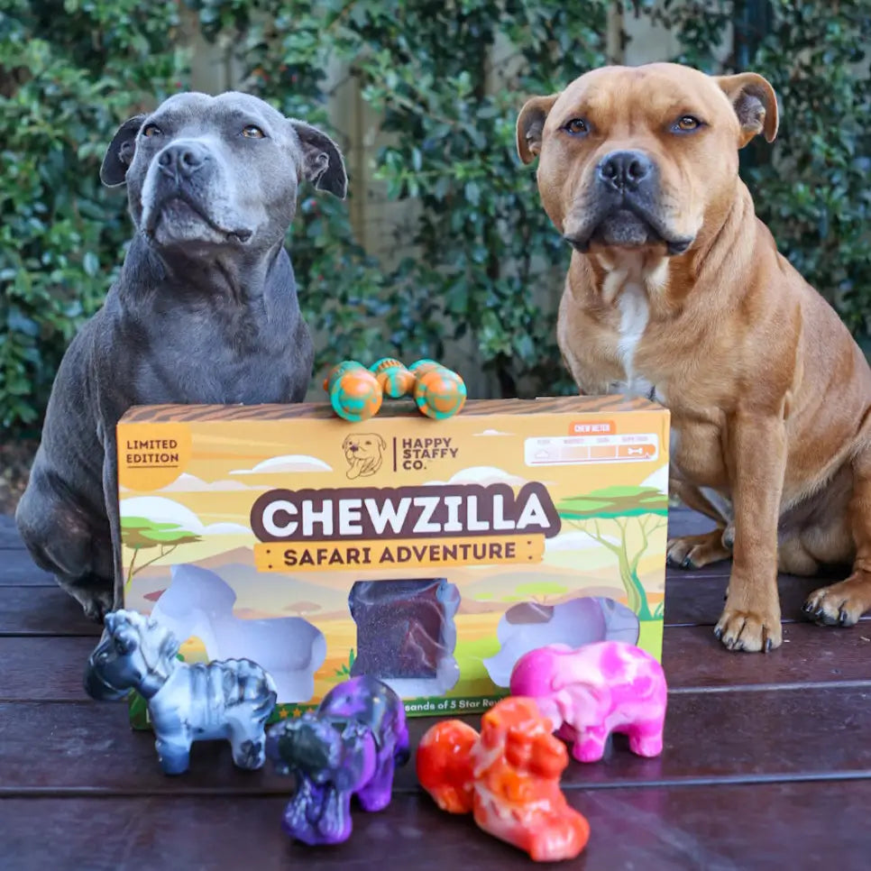 Happy Staffy Chewzilla Safari Collection