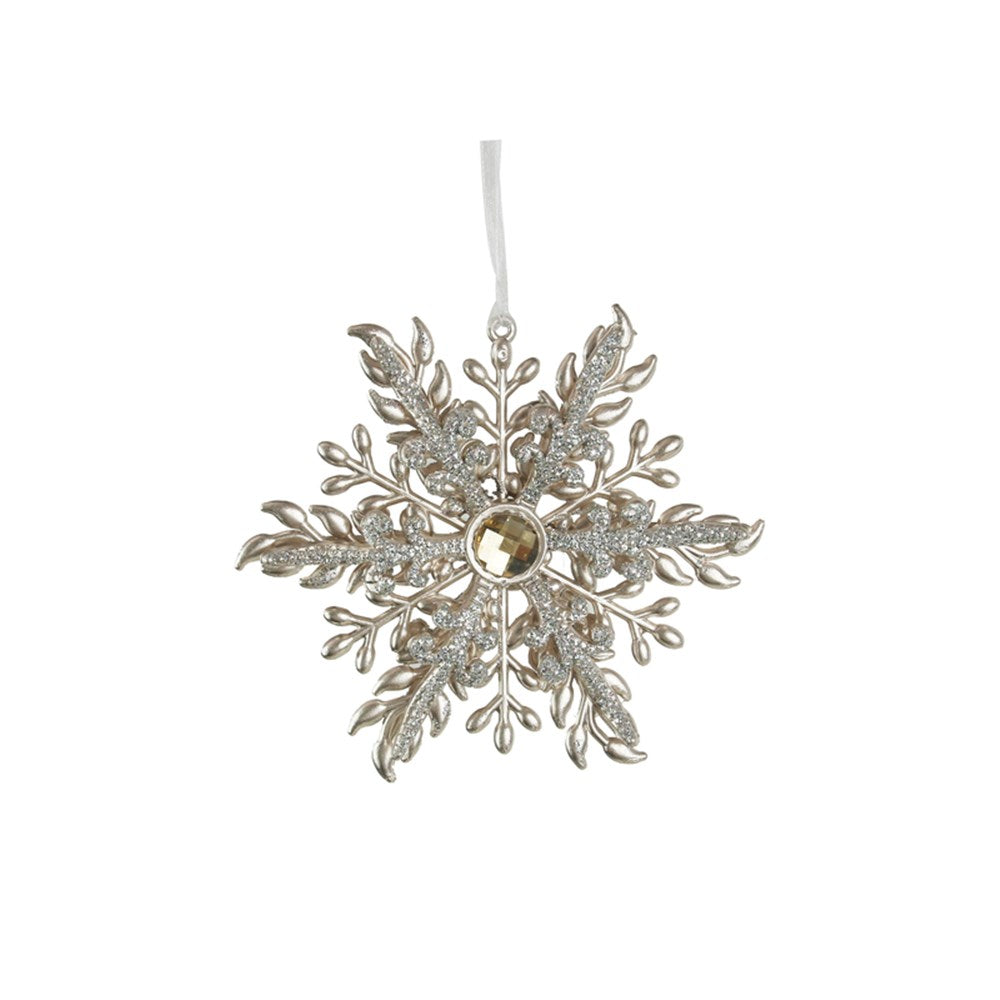Platinum Snowflake Tree Deco