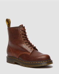 DR. MARTENS 1460 Slip Resistant 8 Eye Boot Dark Tan Parker Life Shield WP