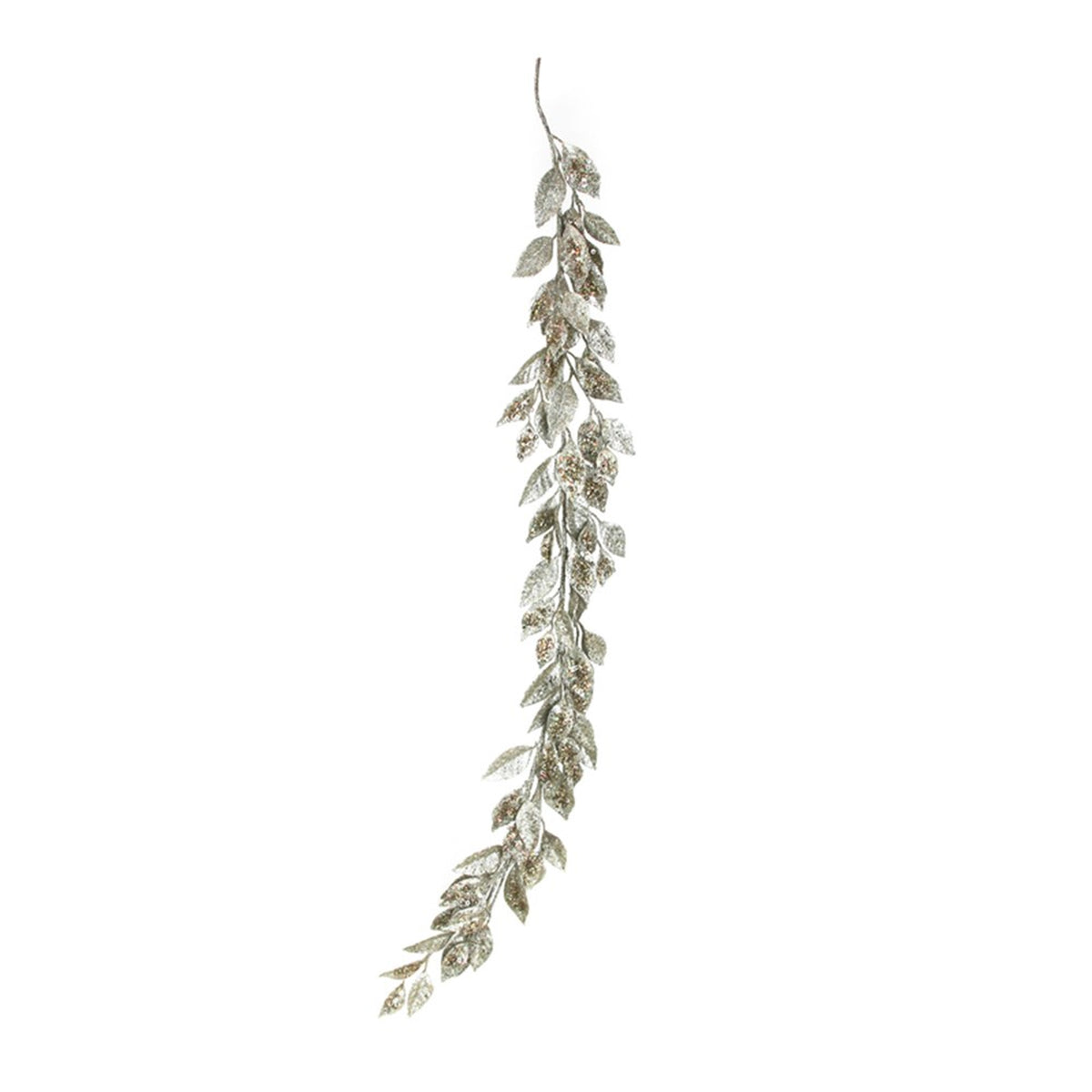 Champagne Glitter Leaf Garland 150cm