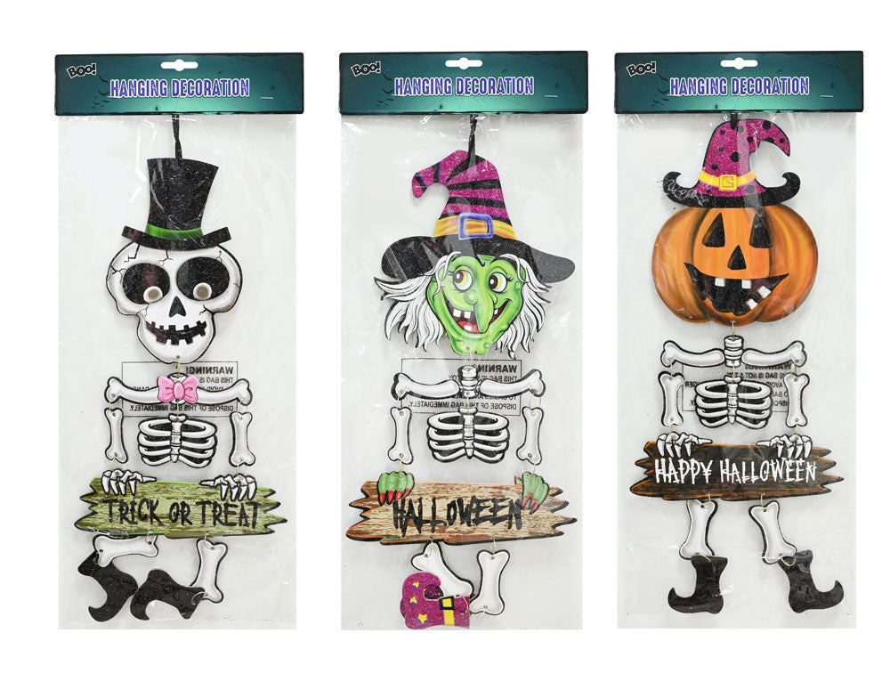 Halloween Hanging Characters 55cm Asst