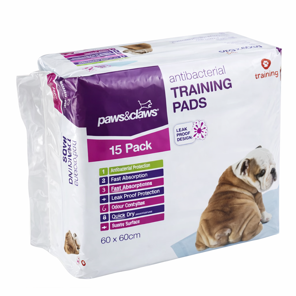 Training Pads 15pk Antibacterial 60x60cm