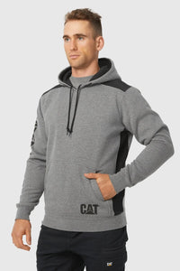 CAT Logo Panel Hooded Sweatshirt