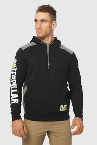 CAT Logo Panel Hooded Sweatshirt