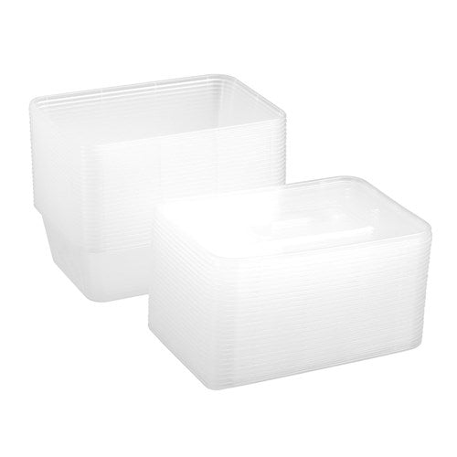 Reusable Food Container Rectangle 750ml Value 25PK