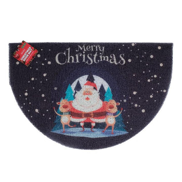 Door Mat Semi-Circle Christmas 40cm x 60cm.