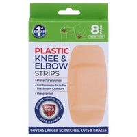 Bandage Dressing Knee & Elbow Plastic 8pk