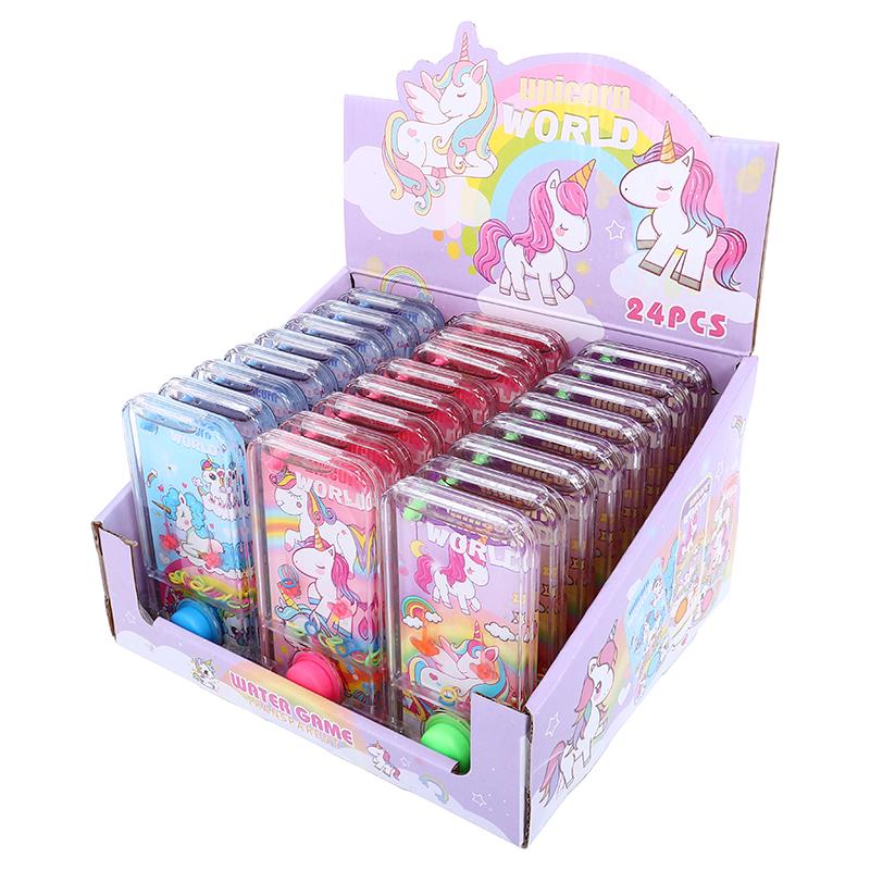 Hand Held Water Skill Game Unicorn 6cm x 11.8cm x 2cm  3 Assorted