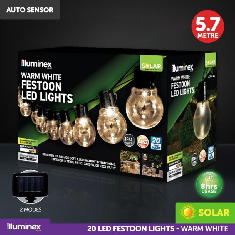 Solar Festoon Lights 20pk