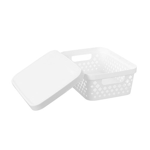 Boxsweden Diamond Storage Basket Lidded 10l 36x27x135cm