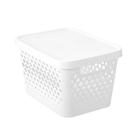 BOXSWEDEN Diamond Storage Basket Lidded 16L 36x27x22cm