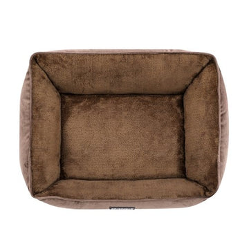 Lux Pet Bed Walled Mocha 60x50x18cm