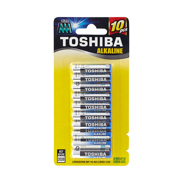 TOSHIBA Alkaline AAA Batteries