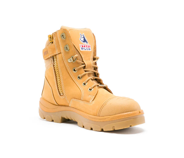 STEEL BLUE Men's Southern Cross Zip Lace-up Scuff Cap Boot