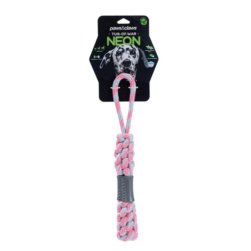 Paws & Claws Neon Tug-Of-War Tugger Toy
