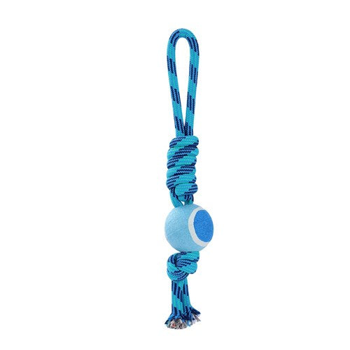Tennis Ball Rope Tugger Toy (assorted) | Jimi's Hardware Hub