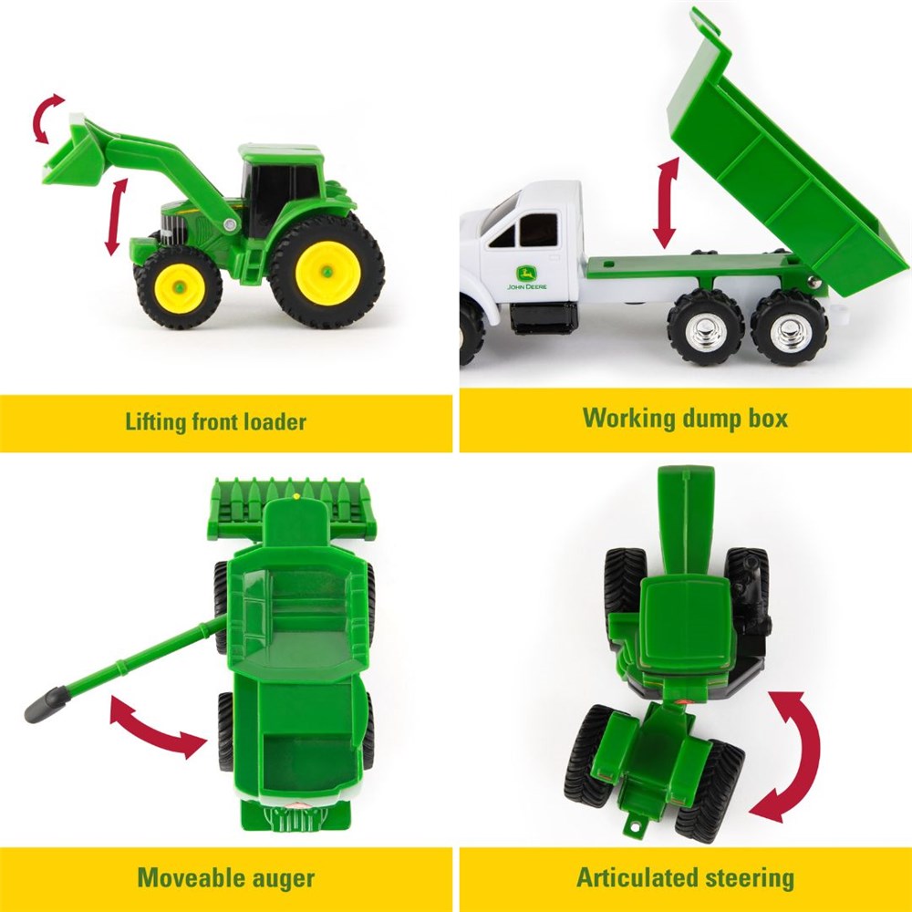 John Deere 4 Piece  Vehicle Set