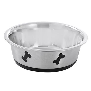 Stainless Steel Anti Slip Bowl 2.6L Bone Print 24cm