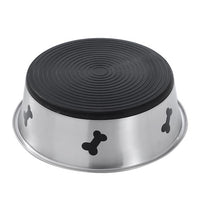 Stainless Steel Anti Slip Bowl 800ml Bone Print 17cm