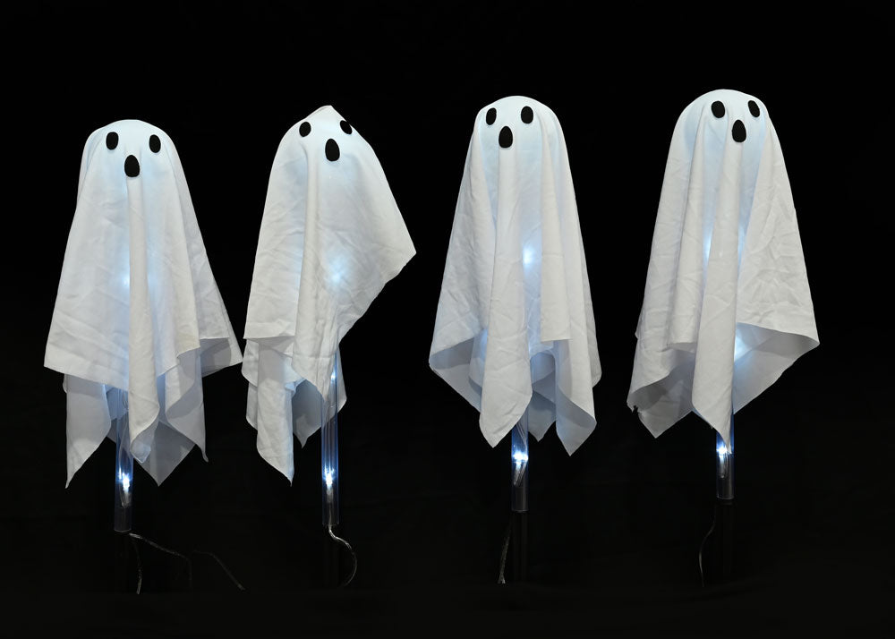LED Halloween Ghost Path Lights  4pk