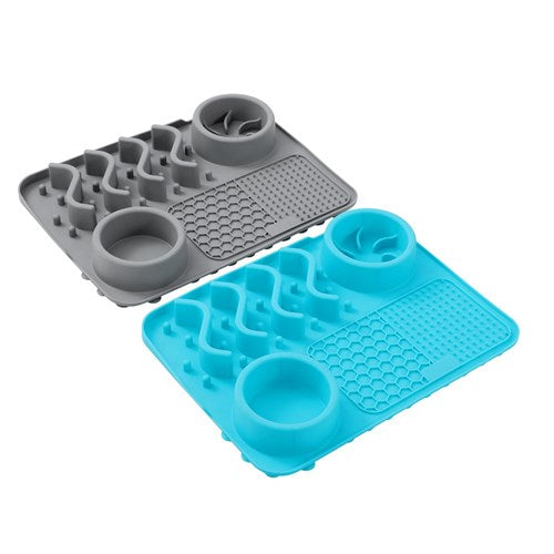Paws & Claws Slow Feeding Mat Large Assorted Colours