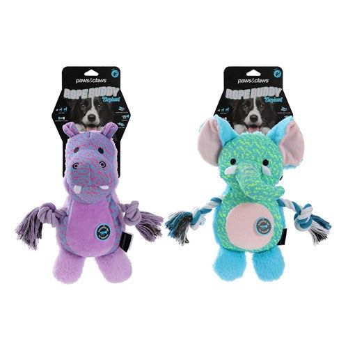 Paws & Claws Rope Buddy Fly Knit Animals Assorted Designs