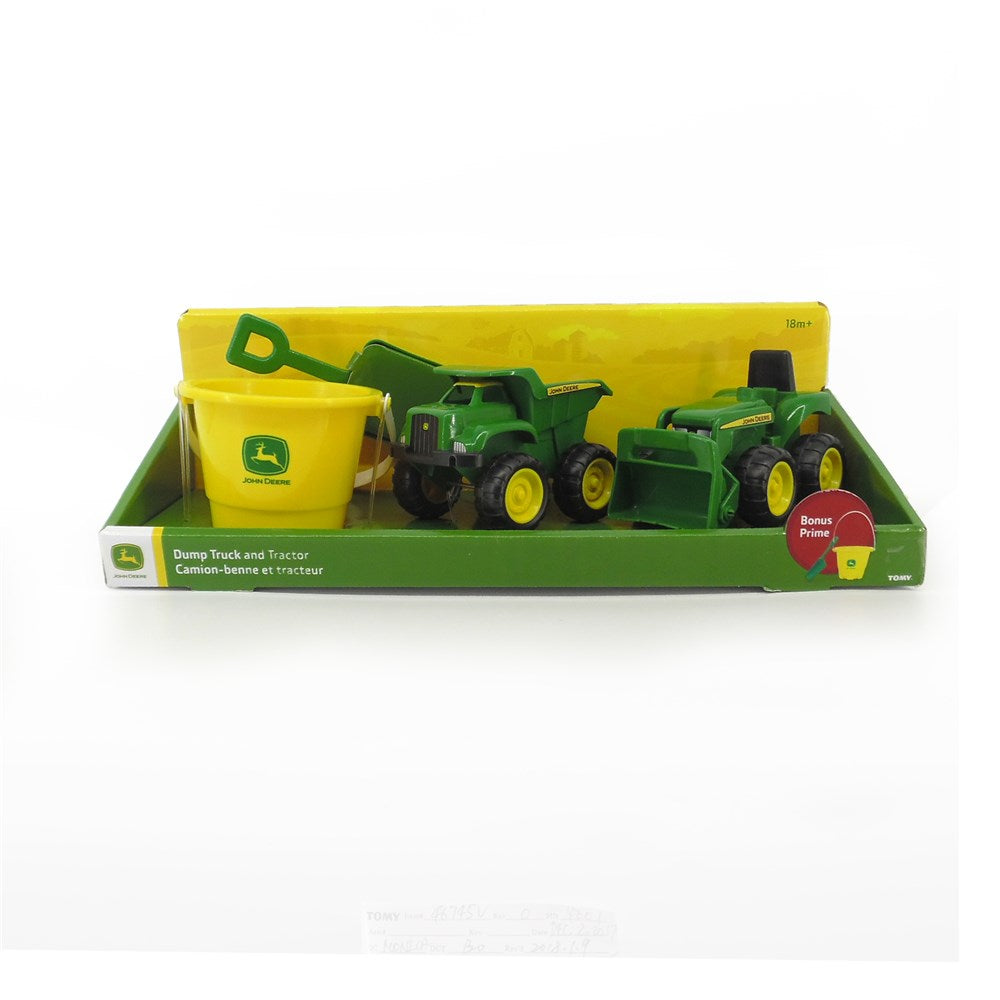 John Deere 15cm Sand Pit Value Set with Bucket and Shovel