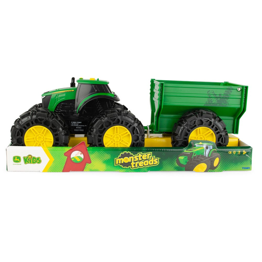 John Deere Monster Treads 20cm L&S Tractor w/Wagon