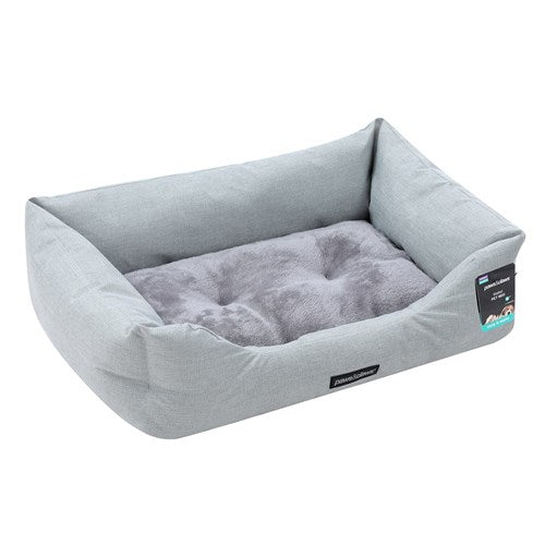 Paws & Claws Pet Bed Walled Light Grey