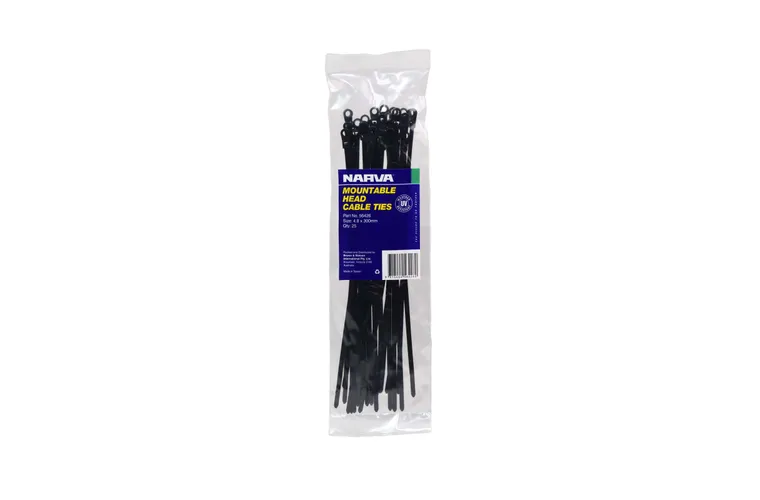 Mountable Head Cable Tie 25pk