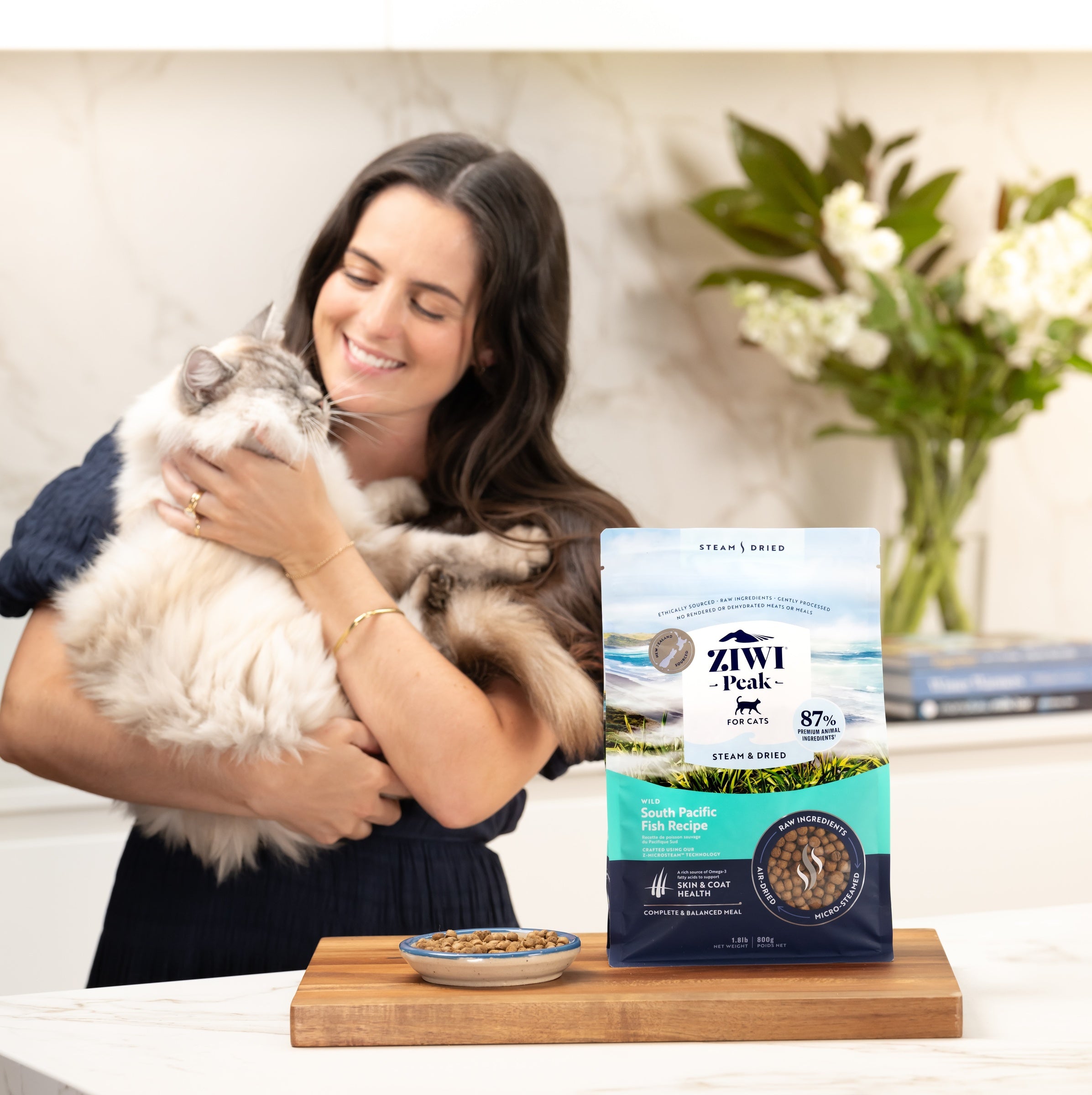 Ziwi Peak Steam Dried Cat Food South Pacific Fish