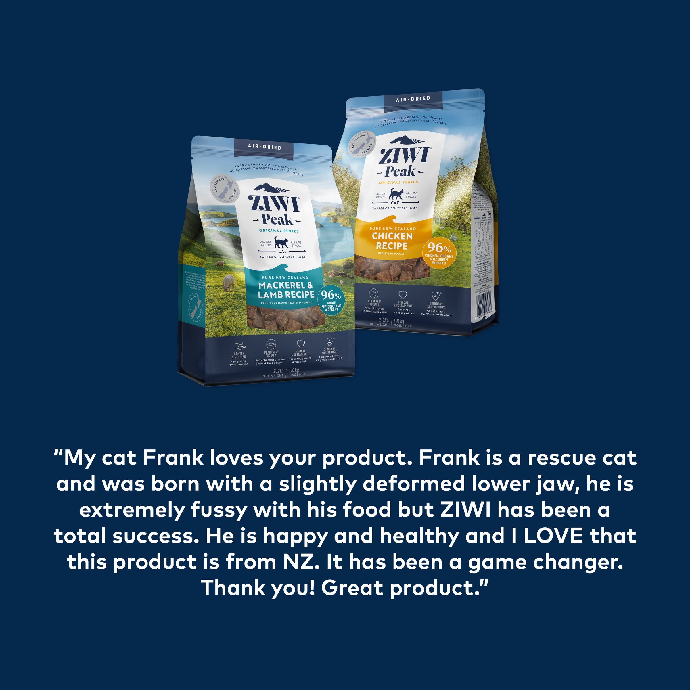 Ziwi Peak Air Dried Cat Food Mackerel and Lamb