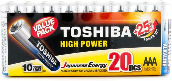 TOSHIBA Alkaline AAA Batteries