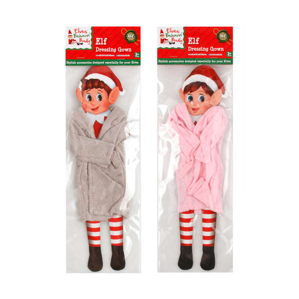 Xmas Elves BB Plain Colour Dressing Gown