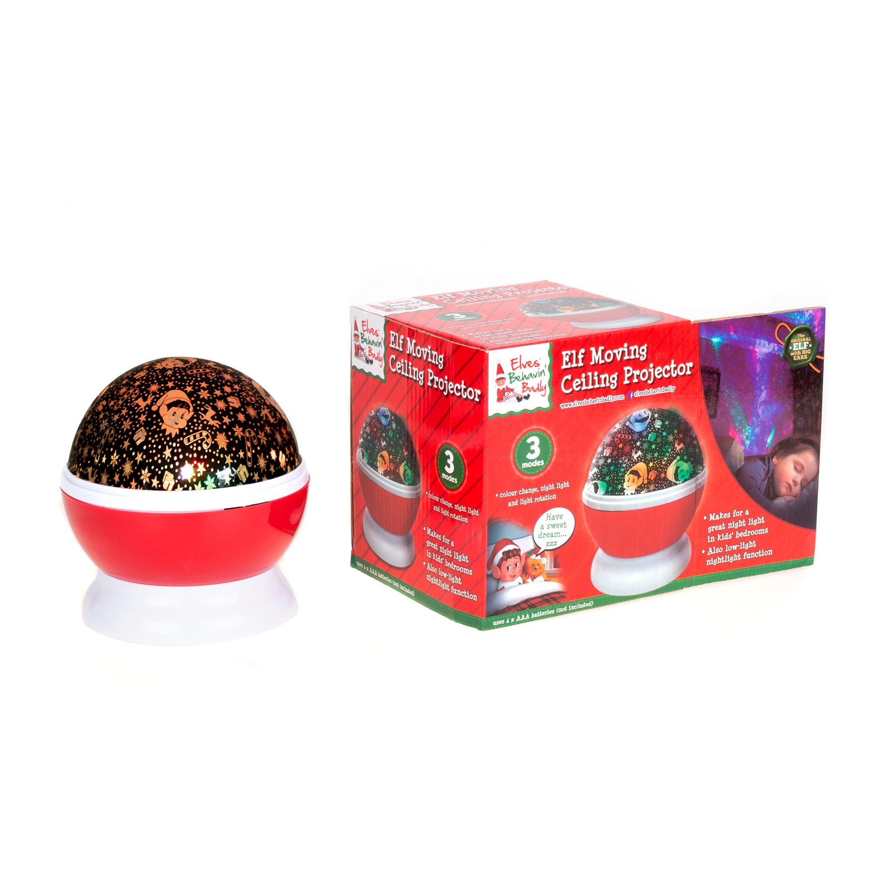 Xmas Elves BB Ceiling Projector Night Light