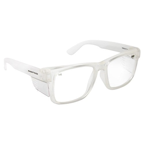 Safety Glasses Frontside Clear Lens with Clear Frame