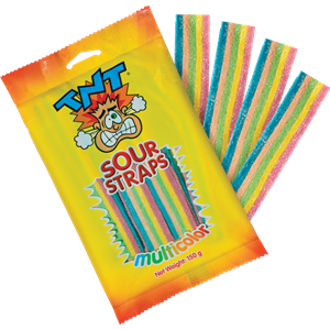 TNT Sour Straps Multicolour 150g