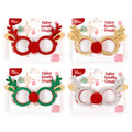 Glasses Glitter Reindeer Xmas - 4 Assorted