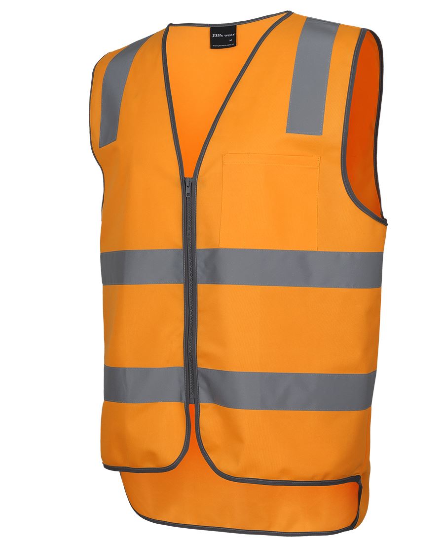 JB's Wear Vic Rail (D+N) Zip Safety Vest