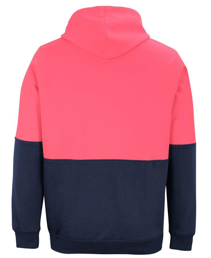 JB's Wear Hi-Vis Pullover Hoodie - Pink/Navy - UPF 50+