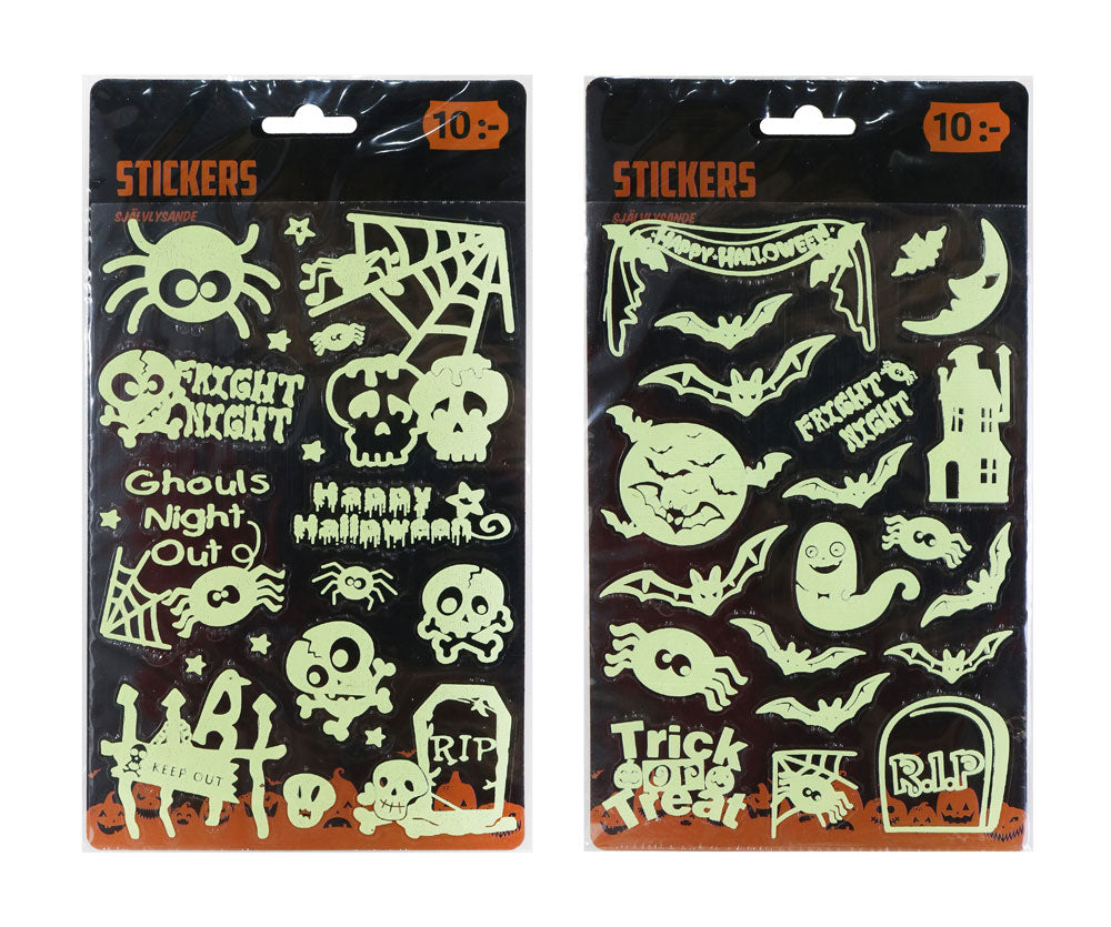 Glow In The Dark Spooktastic Stickers Asst
