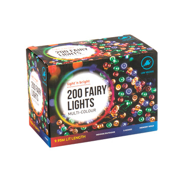 Low Voltage Fairy Lights 200 LED Multicoloured